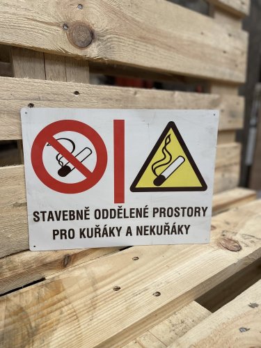 Smaltovaná cedule "Výstraha"