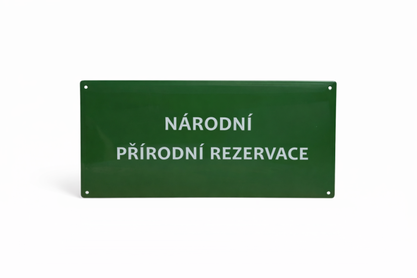 Smaltovaná cedule "Národní přírodní rezervace"