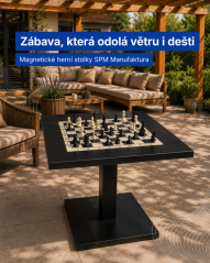 Smaltovaný herní stolek Piškvorky / Gomoku s magnetickými kameny