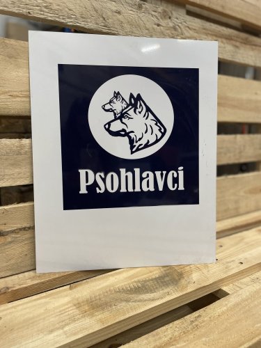 Plechová cedule "Psohlavci"