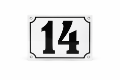 Smaltovaná cedule "14"