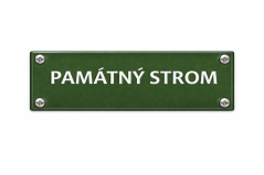 Smaltovaná cedule Památný strom - 300x80 mm