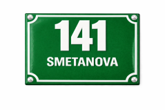 Smaltované Evidenční číslo  s dodatkovým řádkem