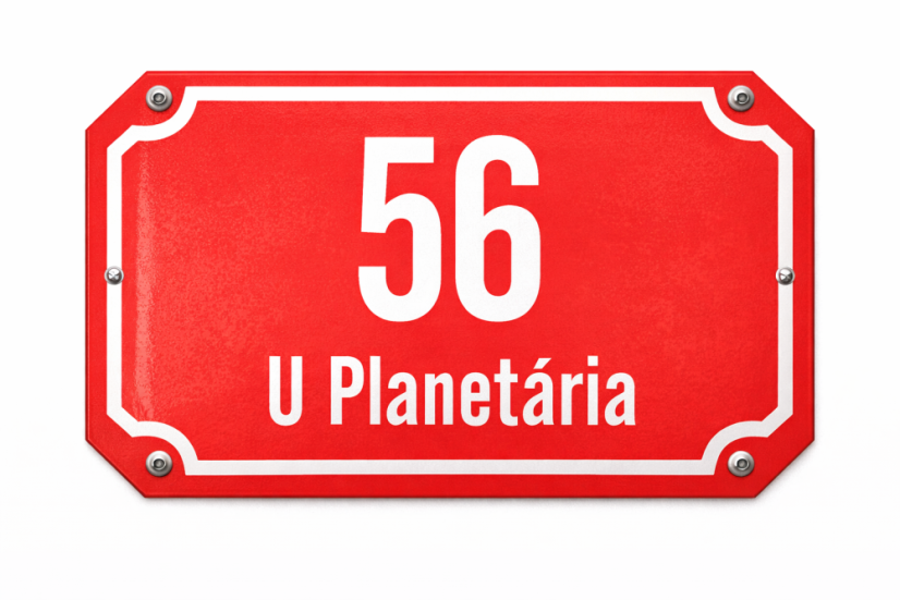 ČÍSLO ORIENTAČNÍ PLZEŇSKÉ S DODATKEM 33x21 cm