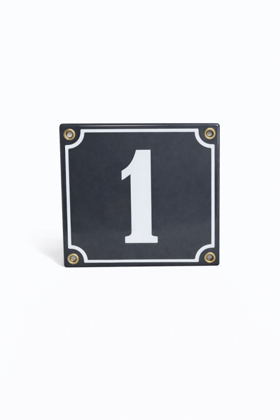 Smaltovaná cedule "1"