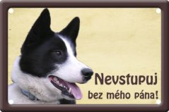 Karelský medvědí pes tabulka 15x10 cm