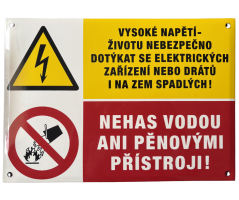 Smaltová bezpečnostní tabulka 210 x 150 mm