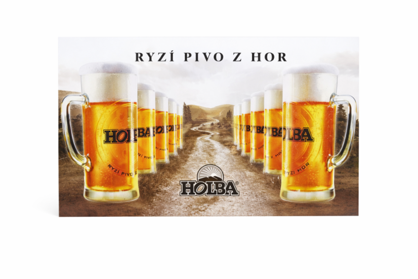 Plechová cedule "Ryzí pivo z hor"