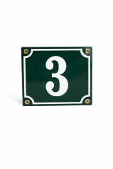 Smaltovaná cedule "3"