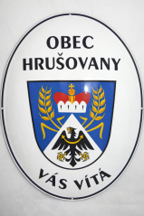 Smaltovaná cedule Ovál s heraldickým znakem obce - ovál 67x52 cm