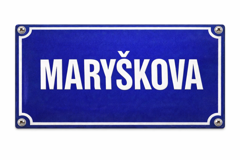 Smaltovaná ULIČNÍ CEDULE 700x300 mm - modrá