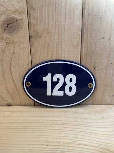 Smaltovaná cedule "128"