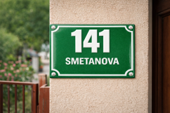 Smaltované Evidenční číslo  s dodatkovým řádkem