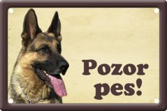 Německý ovčák tabulka 15x10 cm