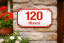 Smaltované Domovní číslo s textem_různé varianty - Rozměr: 250x200mm