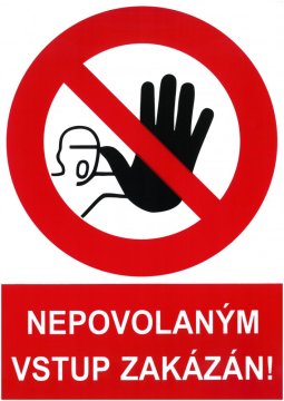 Výstrahy a upozornění - Barevnost - modrý podklad/zlatý text