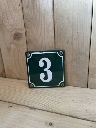 Smaltovaná cedule "3"