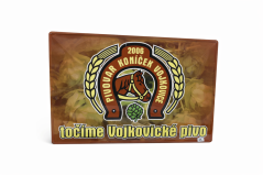 Plechová cedule "Vojkovické pivo"
