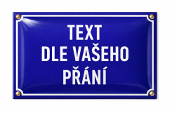 DÁRKOVÁ CEDULE 250x200 mm, modrá