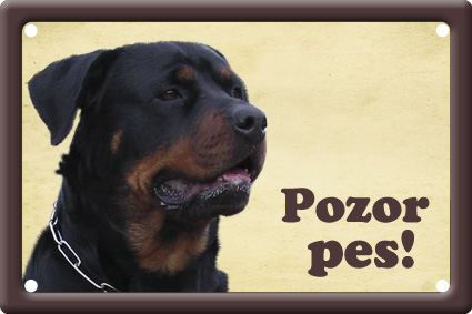 Rotvajler tabulka 15x10 cm