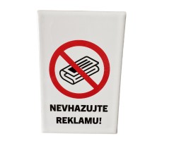 Smaltovaná cedule Nevhazujte reklamu - 210x297 mm