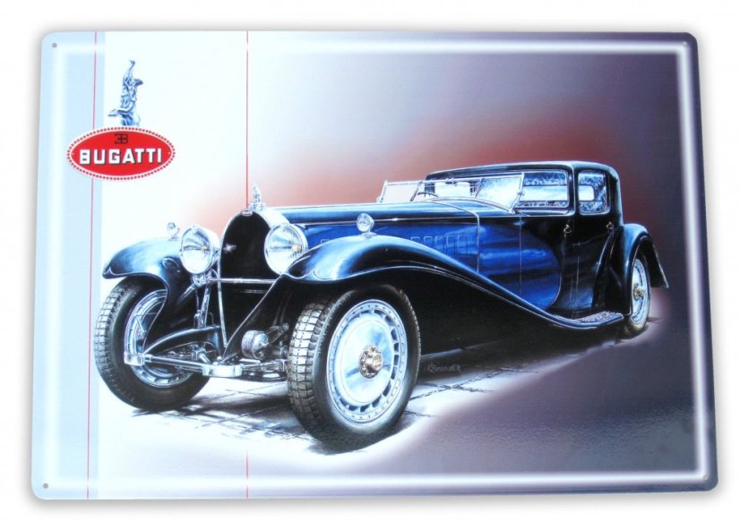 Plechová cedule Zapadlík - Bugatti 400x280 mm
