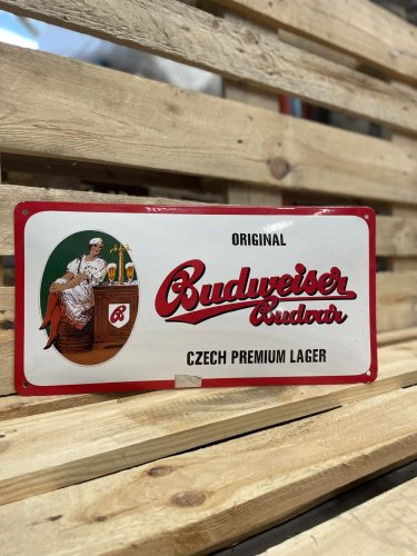 Smaltovaná cedule "Budweiser Budvar"