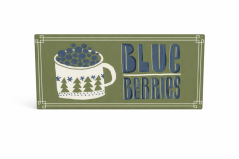 Plechová cedule "Blueberries"
