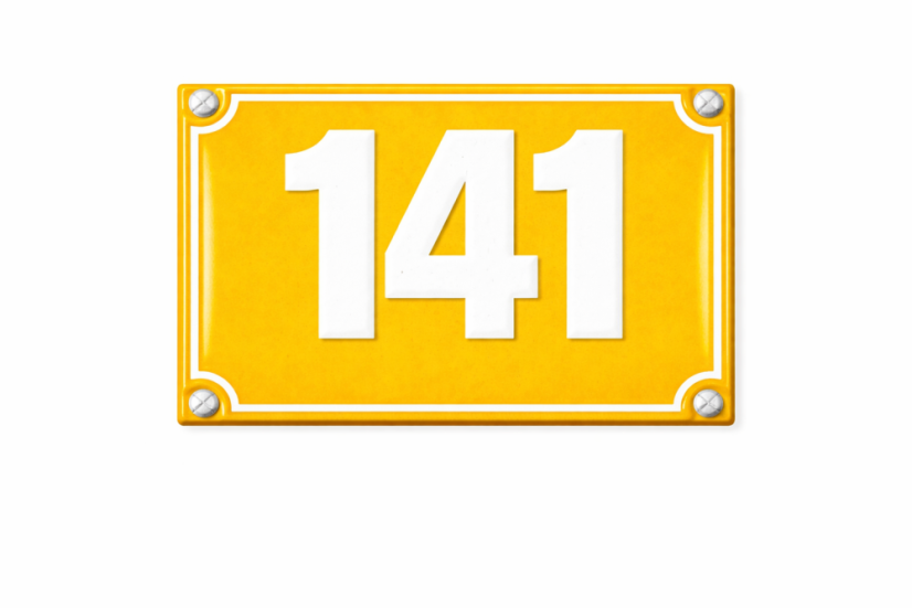 Domovní číslo jednoduché - Rozměr: 250x200 mm (25x20 cm), Barva podkladu: žlutá, Barva písma: bílá