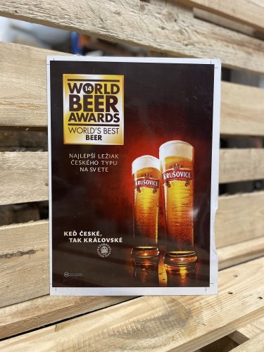 Plechová cedule "World Beer Awards"