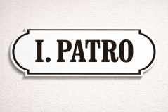 Smaltovaná Patrová cedule 250x80mm