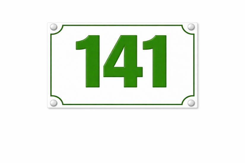 Domovní číslo jednoduché - Rozměr: 200x150 mm (20x15  cm), Barva podkladu: bílá, Barva písma: zelená