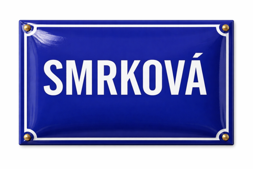 Smaltovaná Uliční tabule 600x300 mm, jednořádková modrá