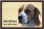 Beagle dog table 15x10 cm - Text tabulky: Pozor pes!