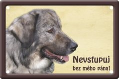Kavkazský ovčák tabulka 15x10 cm