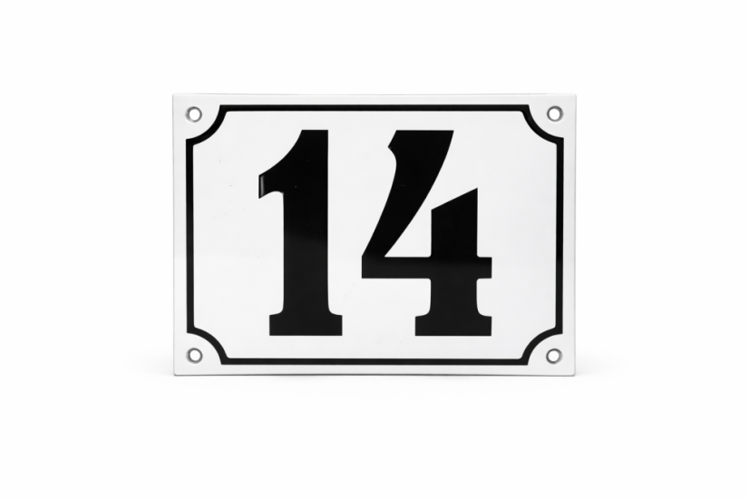 Smaltovaná cedule "14"