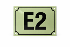 Smaltovaná cedule "E2"