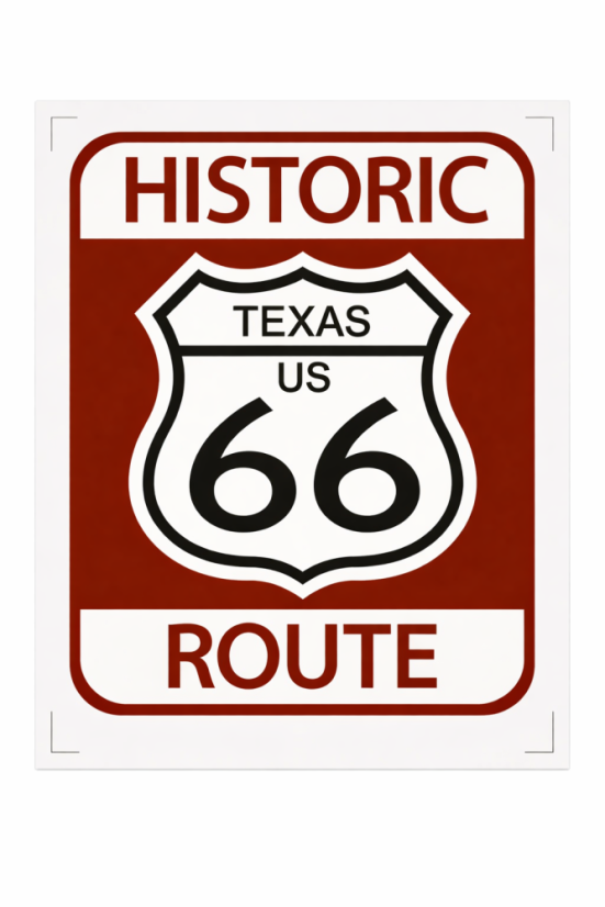 Plechová cedule "Route 66"