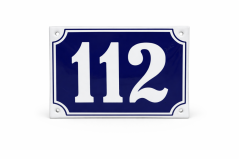 Smaltovaná cedule "112"