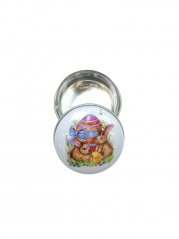 Plechová krabička velikonoční průměr 40x18 mm