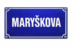 Smaltovaná ULIČNÍ CEDULE 700x300 mm - modrá