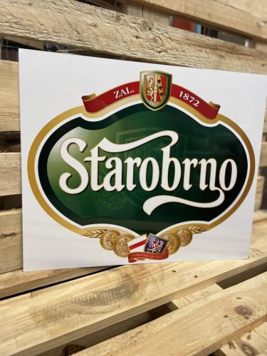 Plechová cedule "Starobrno"