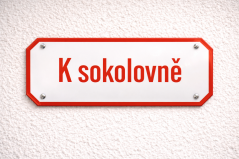 Smaltovaná PLZEŇSKÁ ULIČNÍ cedule - 700x320 mm