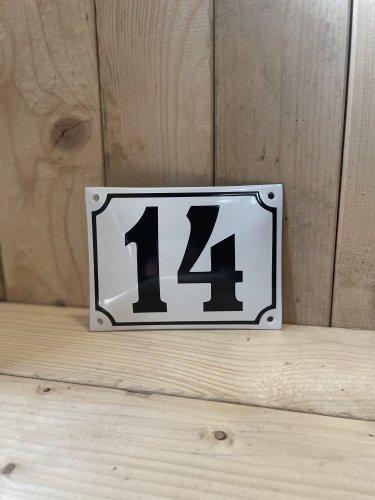 Smaltovaná cedule "14"