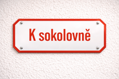 Smaltovaná PLZEŇSKÁ ULIČNÍ cedule - 700x320 mm
