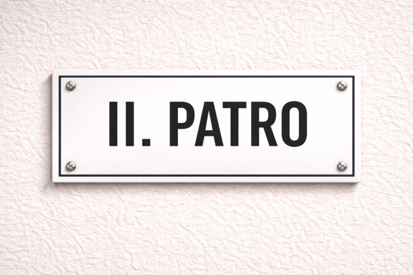 Patrová cedule 250x80mm - s rámečkem