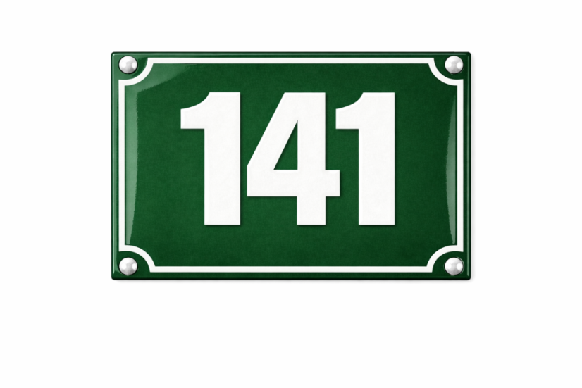 Domovní číslo jednoduché - Rozměr: 200x150 mm (20x15  cm), Barva podkladu: zelená, Barva písma: bílá