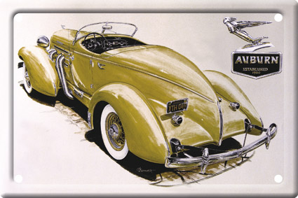 Sheet metal postcard Zapadlik- Auburn speedster 851