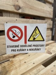 Smaltovaná cedule "Výstraha"