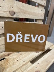Plechová cedule "Dřevo"